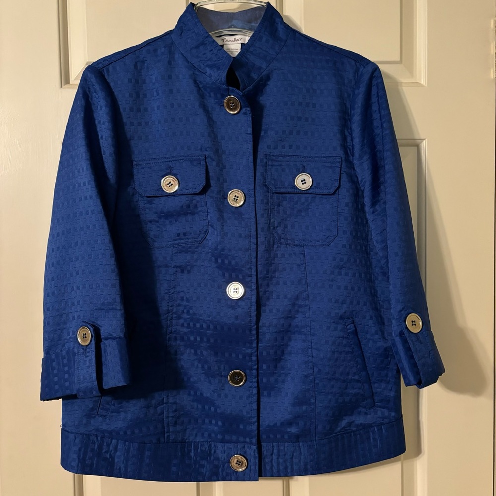 TanJay Beautiful Bright Blue Jacket